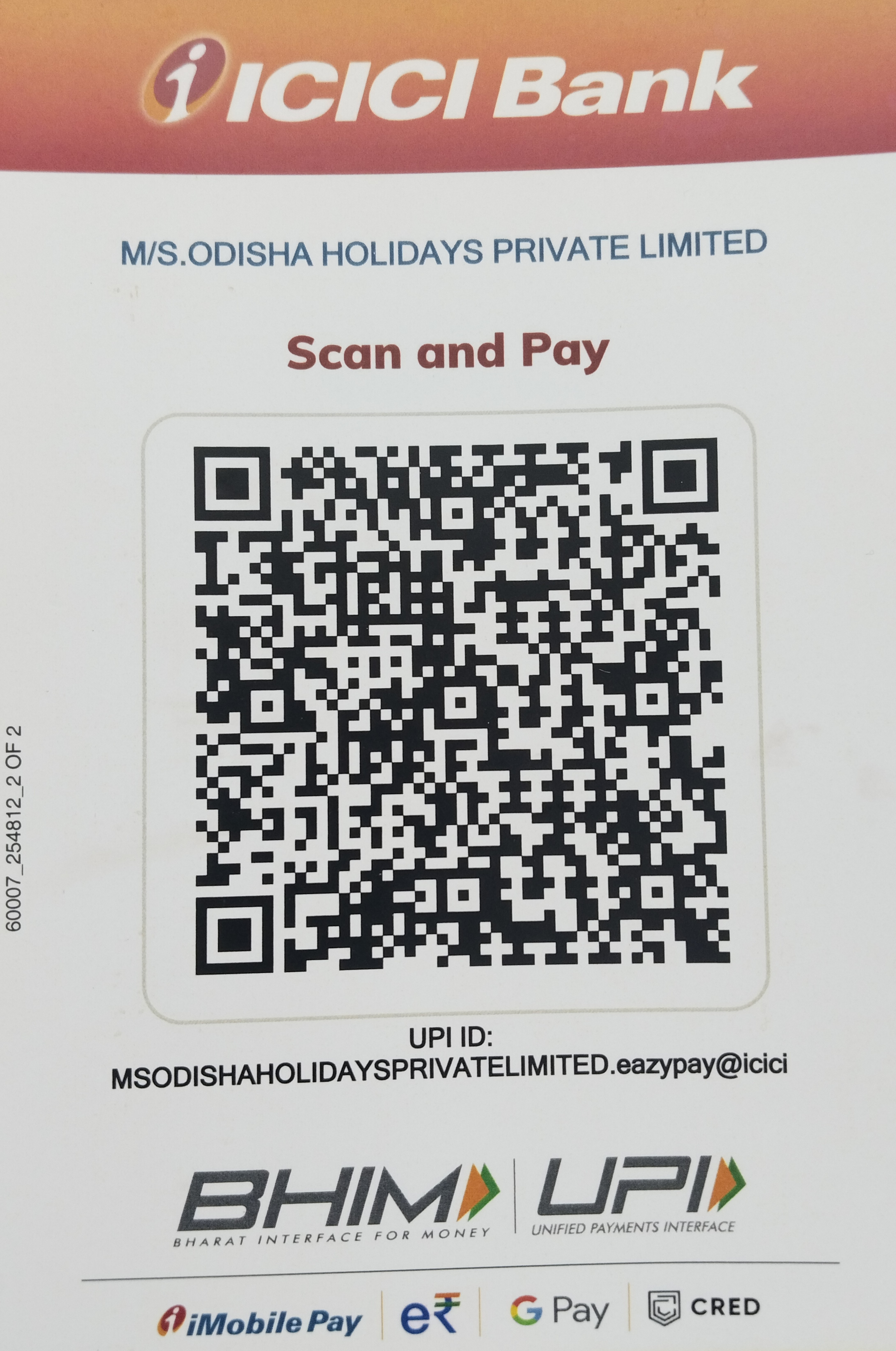 Official UPI payment code for secure transactions with Odisha Holidays